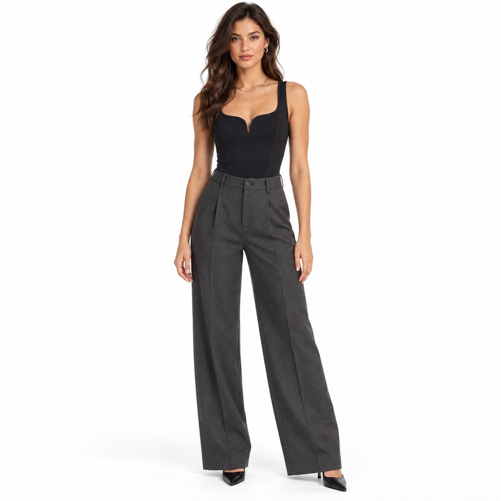 Abercrombie & Fitch Soft A&F Collection Notched Sweetheart Bodysuit Black SMALL